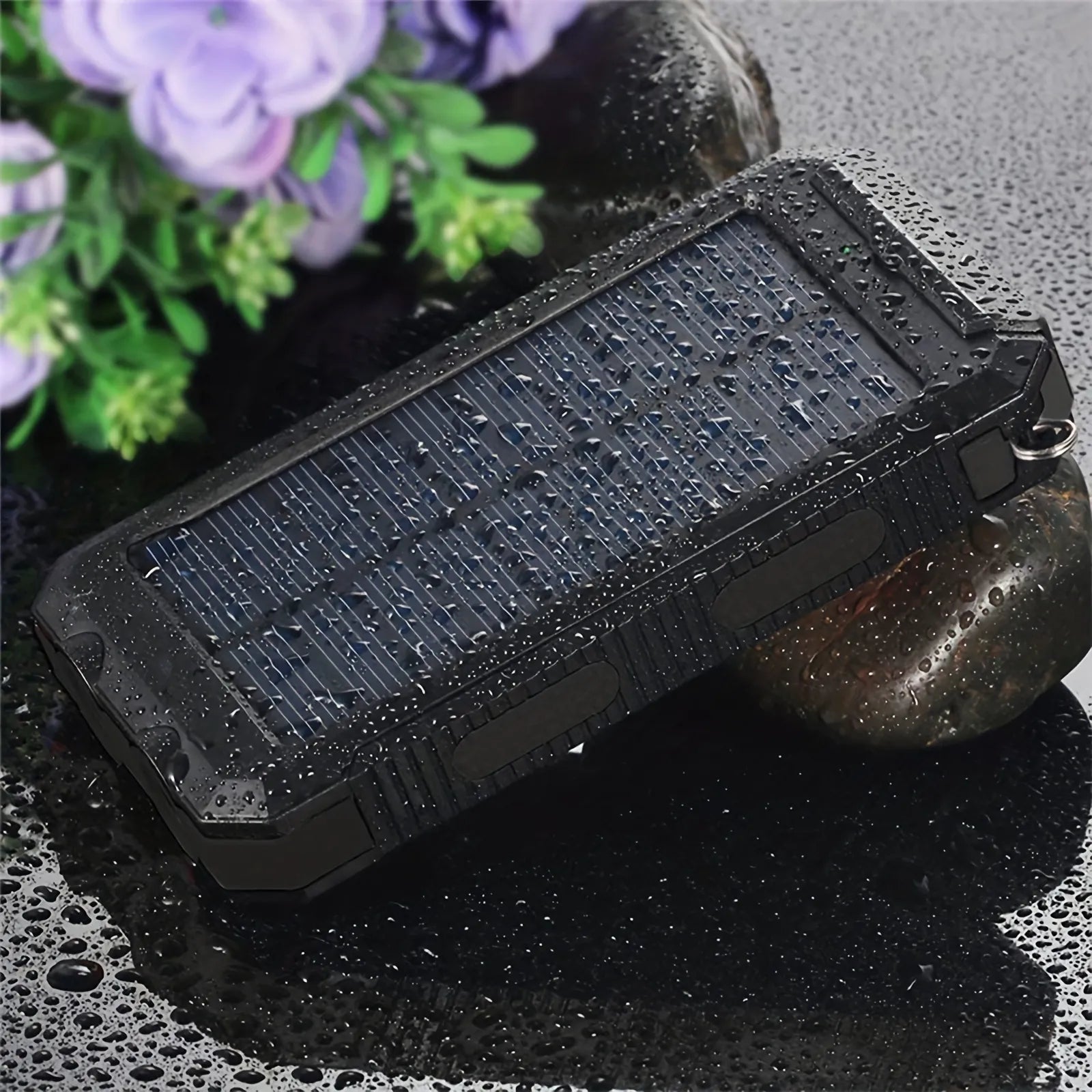 Solar-Powered Flashlight and Power Bank – 20000mAh for Camping and Hiking