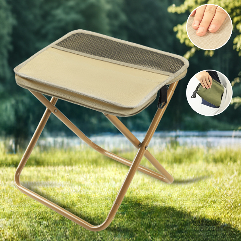 Foldable Backpack Stool for Outdoor Use - Lightweight Portable Seating