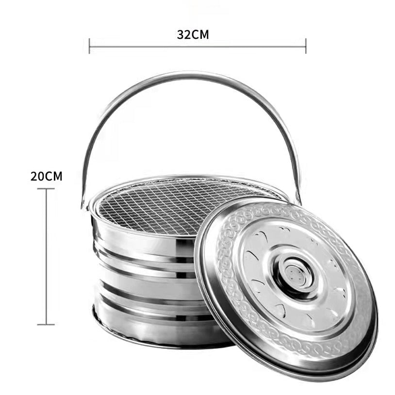 Portable Outdoor Cooking Pot for Barbecue – Quick Heat for Camping & Hiking