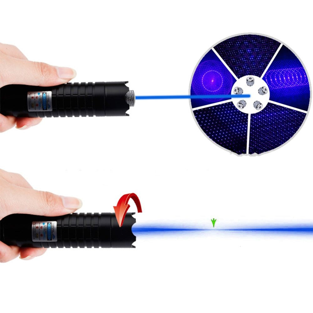 Adjustable Focus Tactical Flashlight – High-Intensity Laser Torch for Outdoor Survival and Exploration
