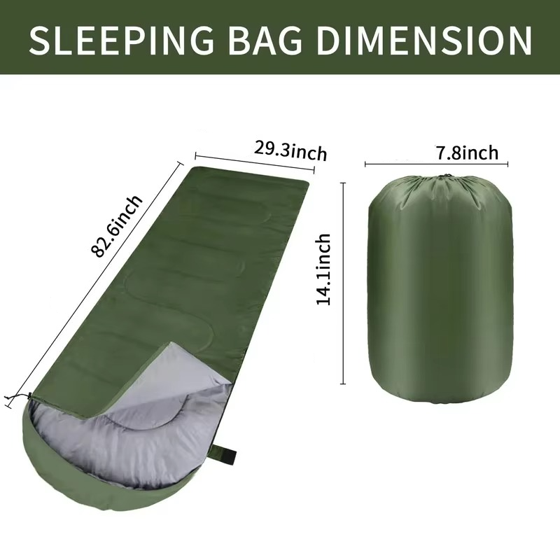Lightweight All-Season Sleeping Bag with Waterproof Shell – Ultralight Design