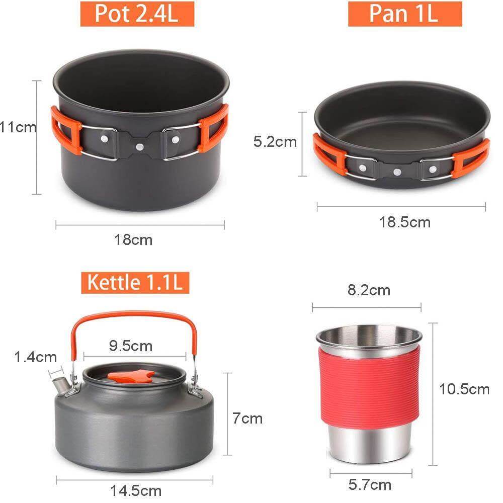 Compact Portable Camping Stove Set with Lightweight Cooking Gear for Outdoors