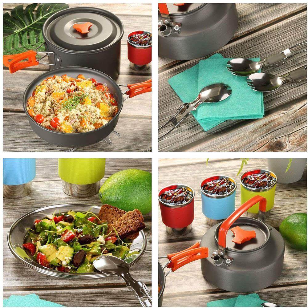 Compact Portable Camping Stove Set with Lightweight Cooking Gear for Outdoors