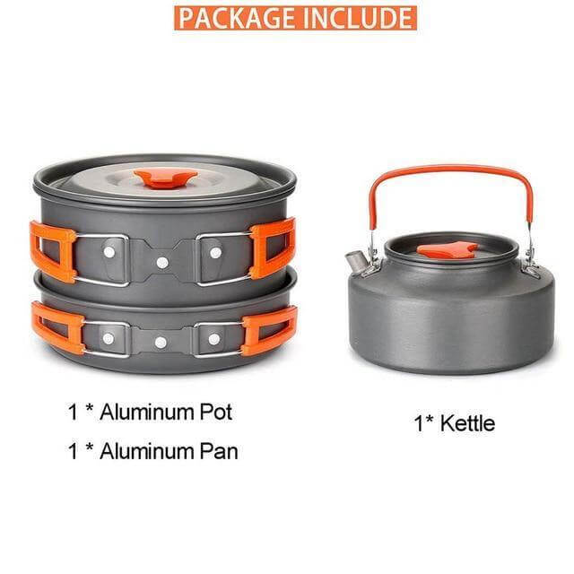 Compact Portable Camping Stove Set with Lightweight Cooking Gear for Outdoors