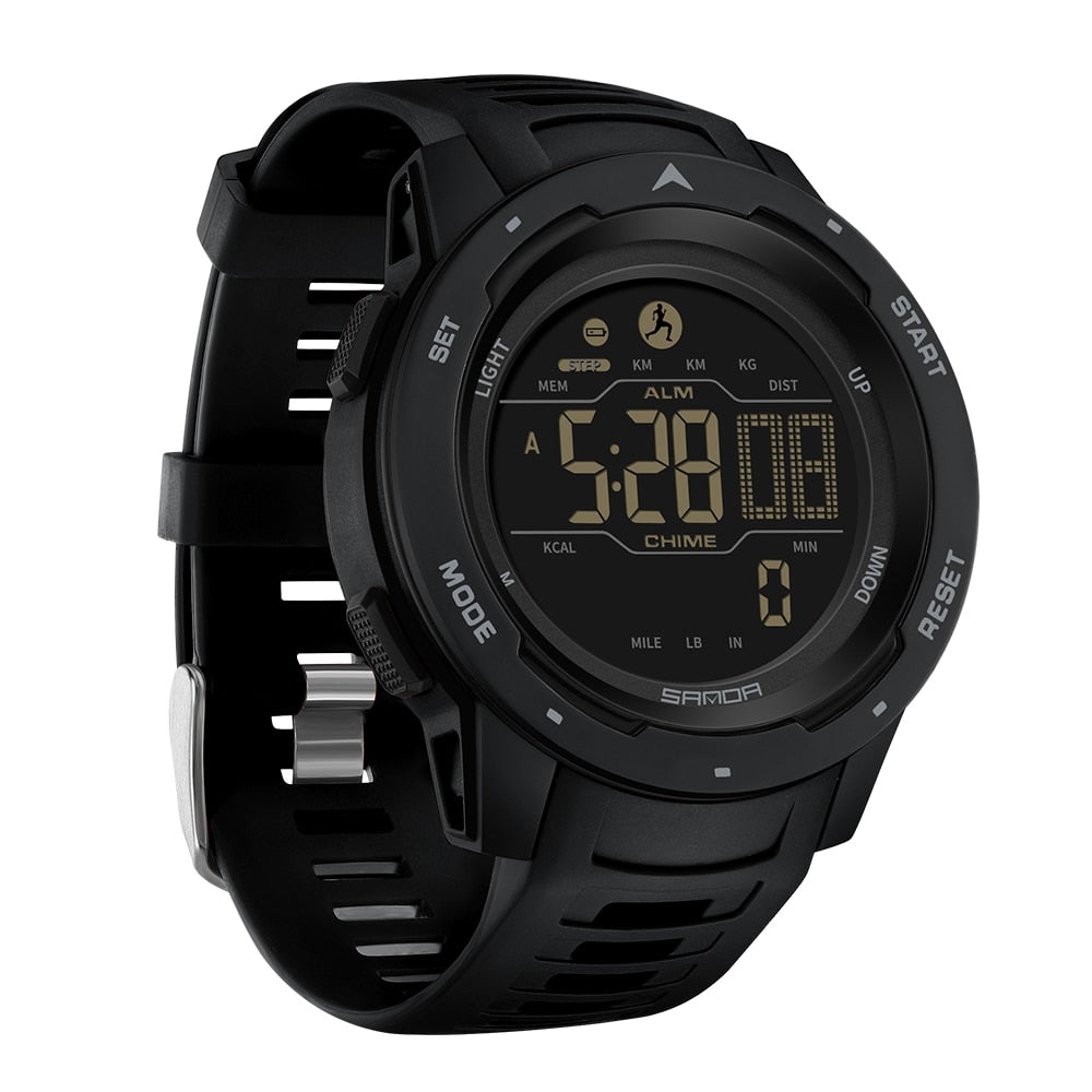 Waterproof Digital Pedometer Watch for Outdoor Fitness Tracking