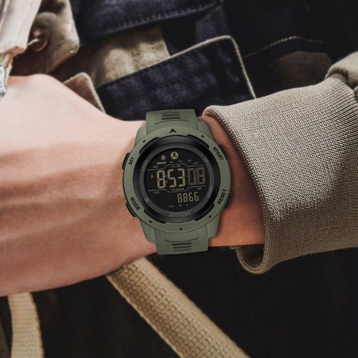 Waterproof Digital Pedometer Watch for Outdoor Fitness Tracking