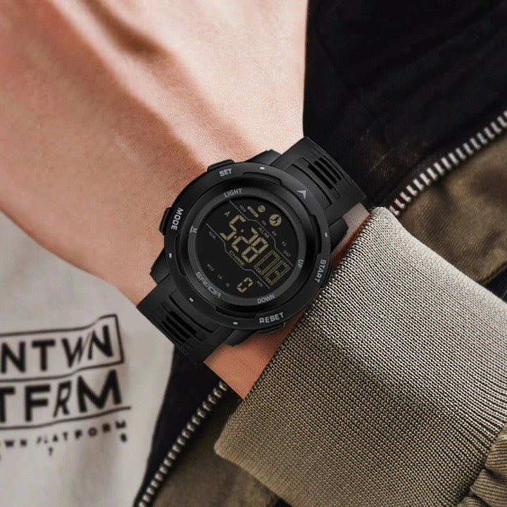 Waterproof Digital Pedometer Watch for Outdoor Fitness Tracking
