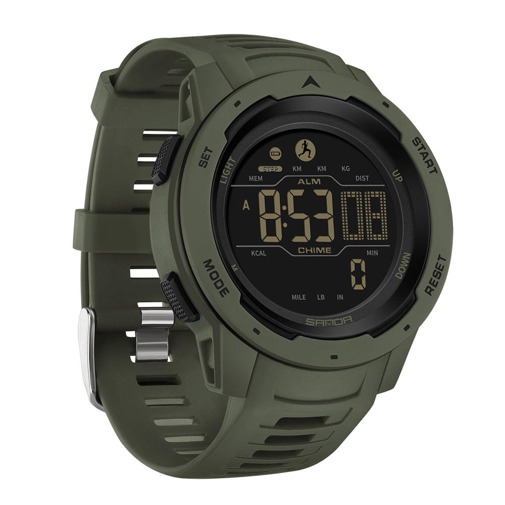 Waterproof Digital Pedometer Watch for Outdoor Fitness Tracking