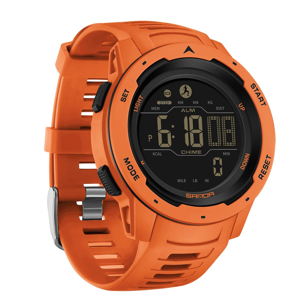 Waterproof Digital Pedometer Watch for Outdoor Fitness Tracking