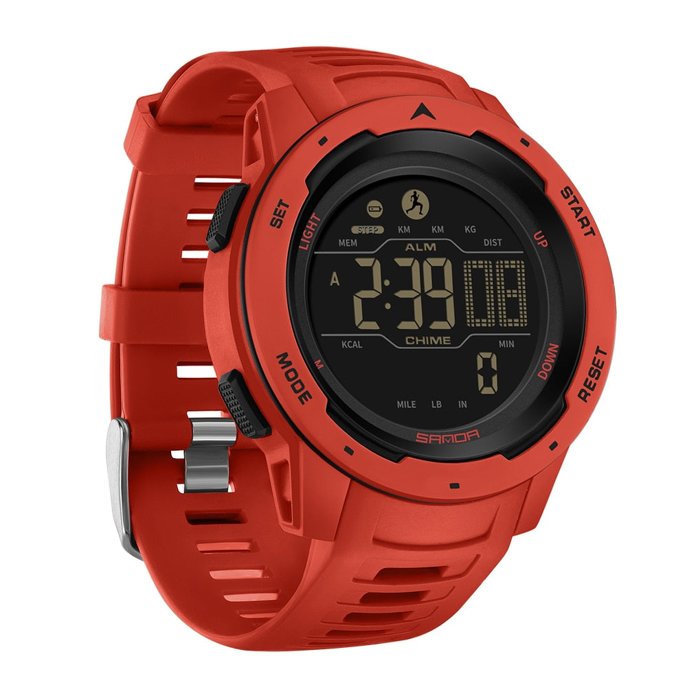 Waterproof Digital Pedometer Watch for Outdoor Fitness Tracking