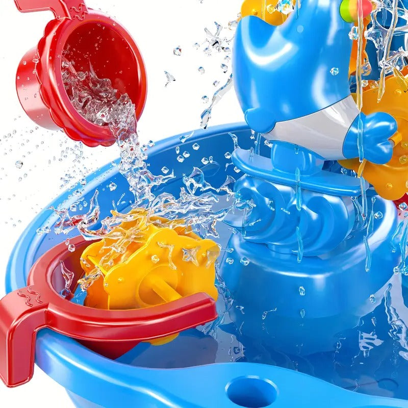 Multi-Section Sand and Water Activity Table for Outdoor Kids Play
