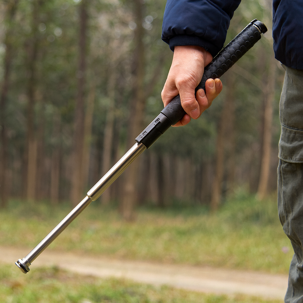 Telescopic Hiking Pole for Outdoor Stability - Compact with Anti-Slip Grip