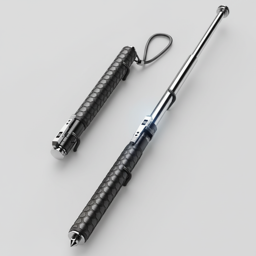 Telescopic Hiking Pole for Outdoor Stability - Compact with Anti-Slip Grip