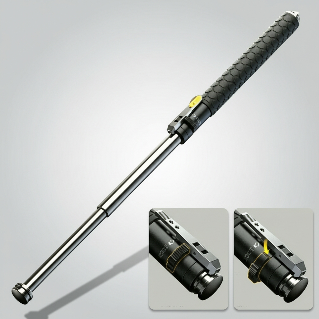Telescopic Hiking Pole for Outdoor Stability - Compact with Anti-Slip Grip