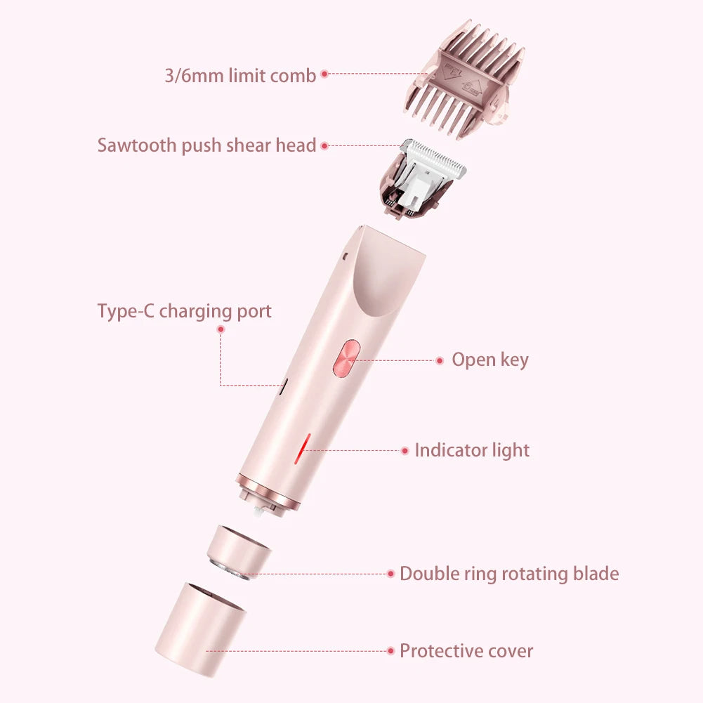 Electric Hair Trimmer for Women - Gentle and Easy to Use