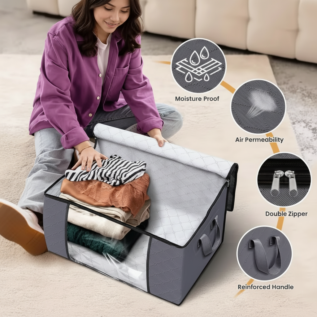 Versatile Soft Storage Bins for Clothing and Essentials