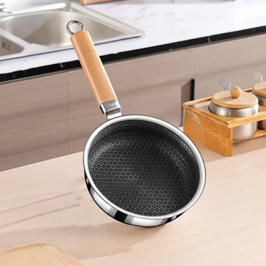 EasyCook Nonstick Stainless Steel Frying Pan with Ergonomic Handle