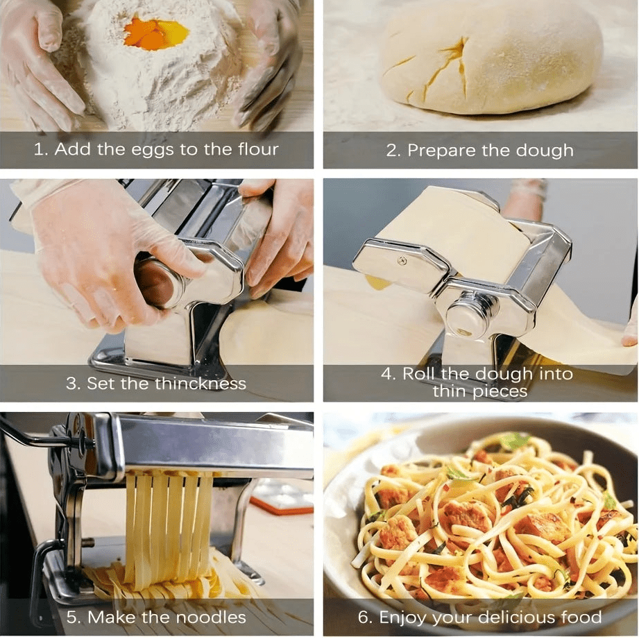 FreshPasta Pro Hand-Crank Machine with Custom Thickness Options