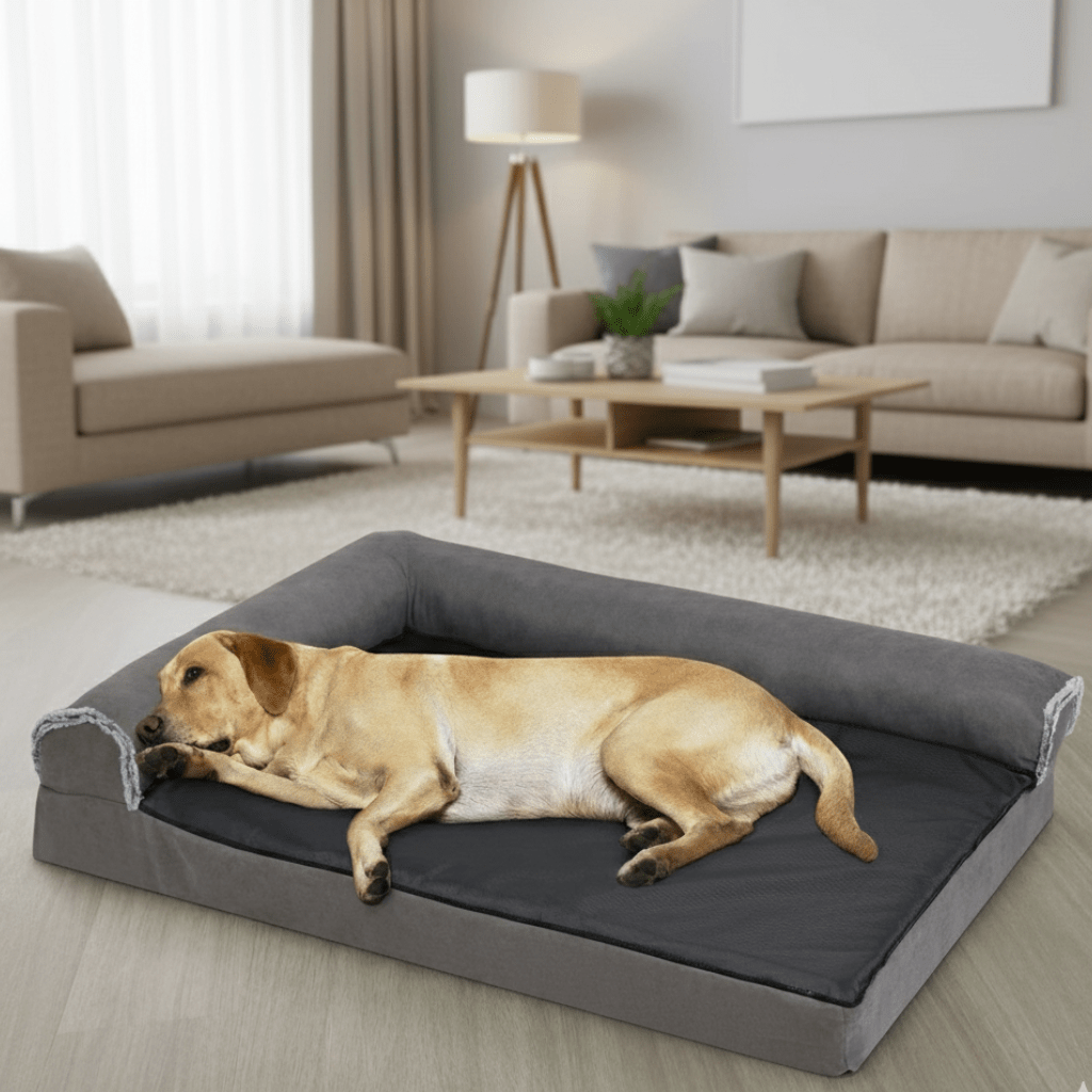 ComfortNest L-Shaped Orthopedic Memory Foam Dog Bed