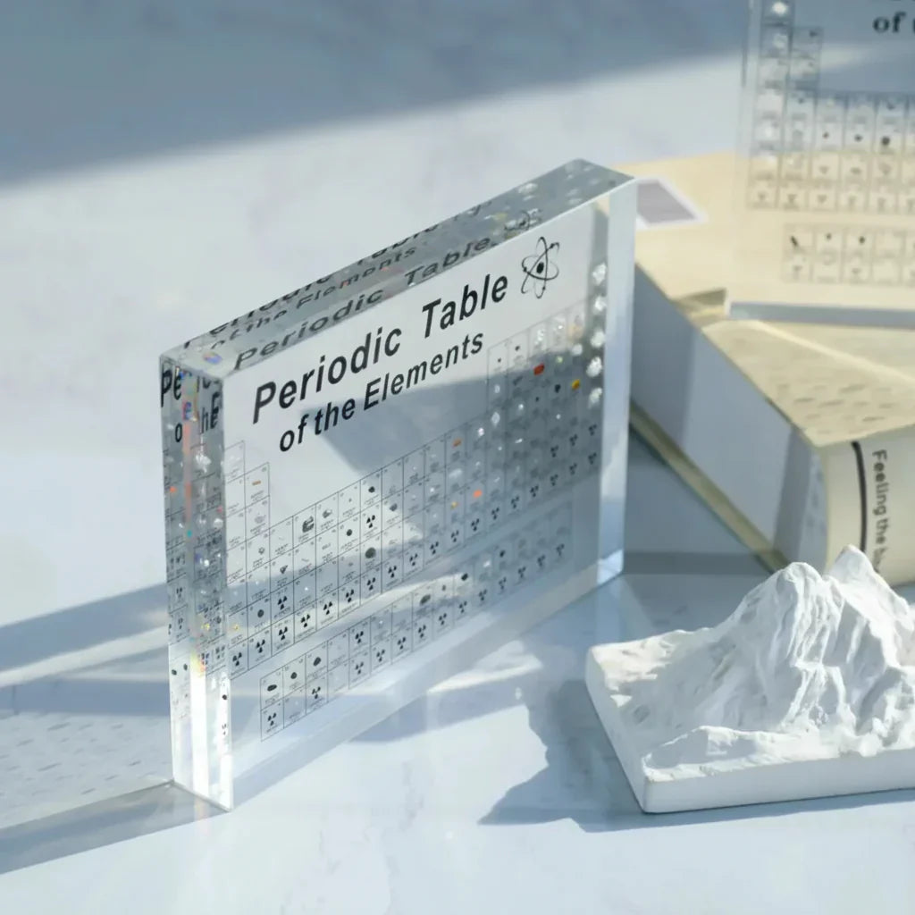Radiant Element Display: Illuminated Periodic Table Showcase