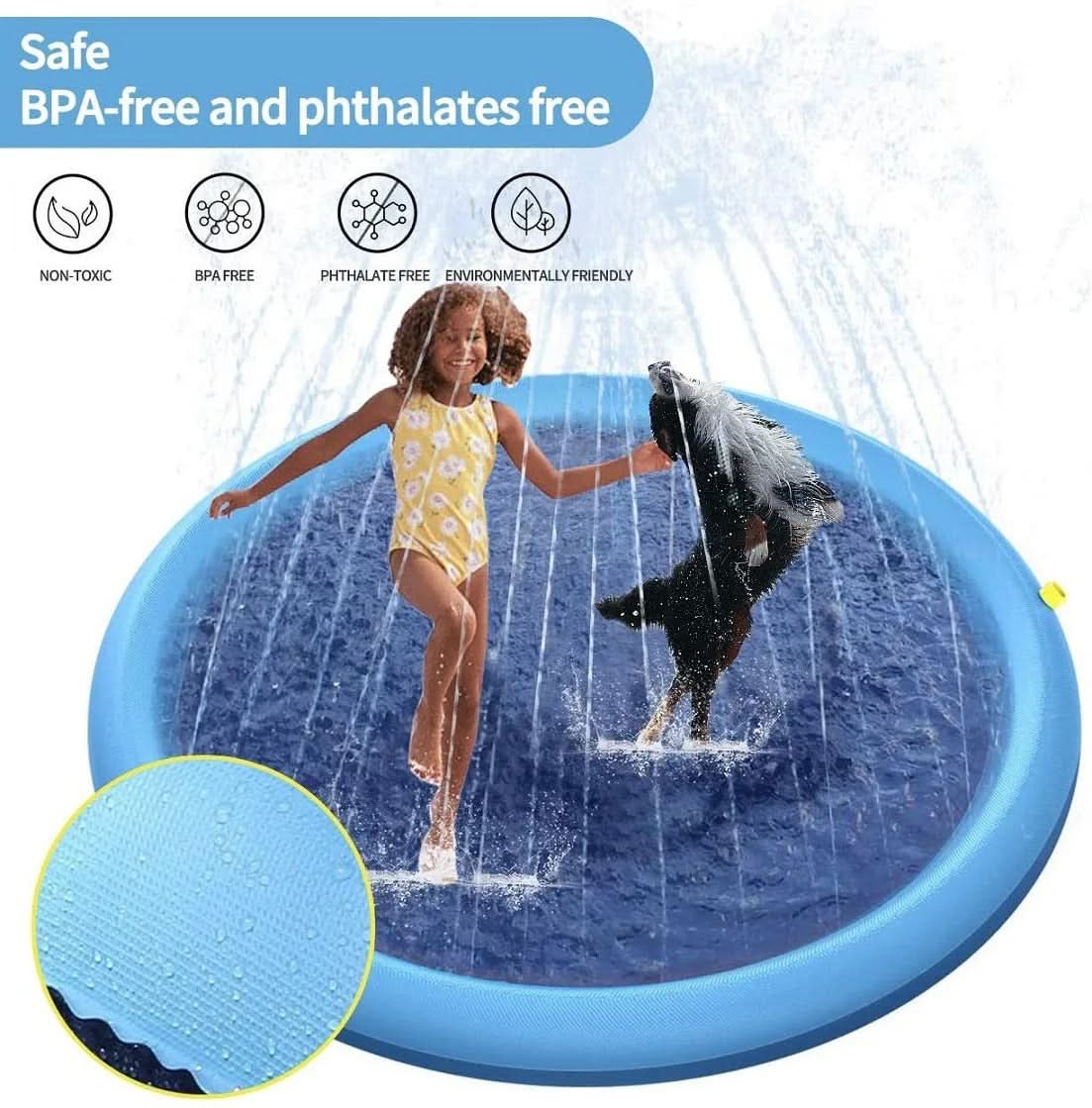 Interactive Dog Water Play Mat with Integrated Sprinkler for Summer