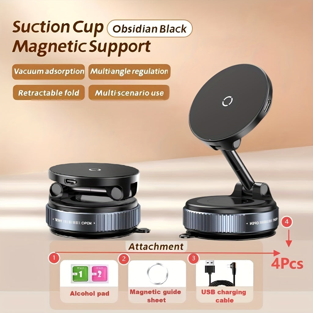 Aluminum Magnetic Car Phone Charger & Holder