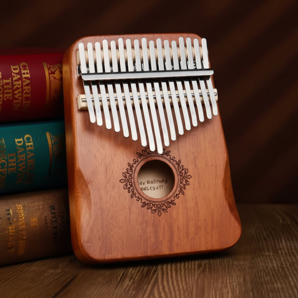 Melodic Mahogany Finger Piano with 17 Keys