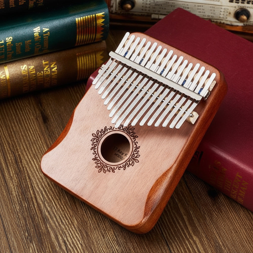 Melodic Mahogany Finger Piano with 17 Keys