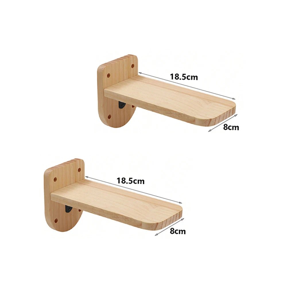 FelineVista Wooden Cat Wall Shelves with Soft Padding