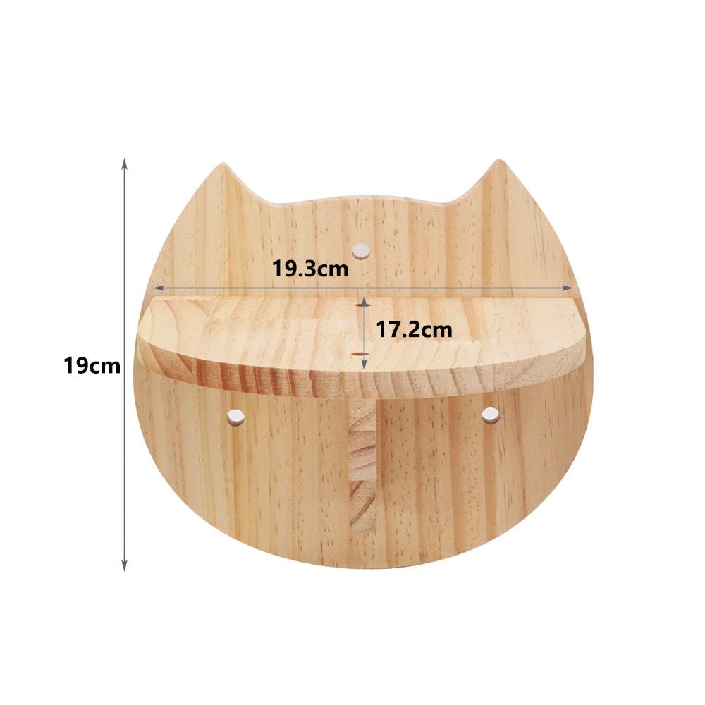 FelineVista Wooden Cat Wall Shelves with Soft Padding