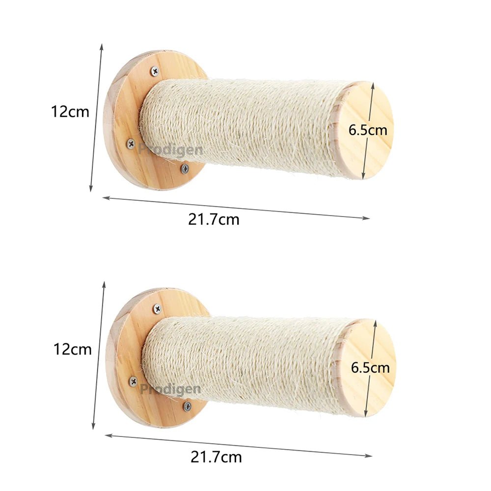 FelineVista Wooden Cat Wall Shelves with Soft Padding