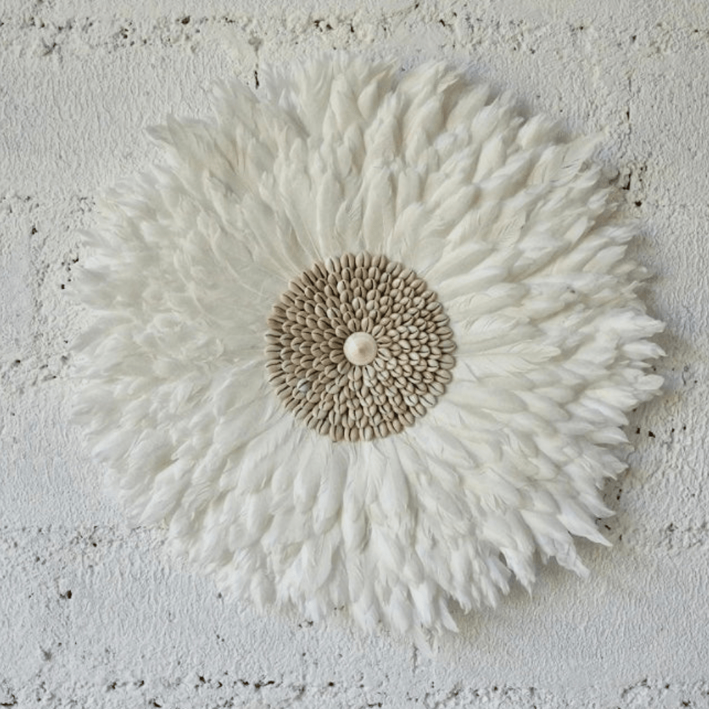 Whimsical White Feather Wall Art for Chic Interiors