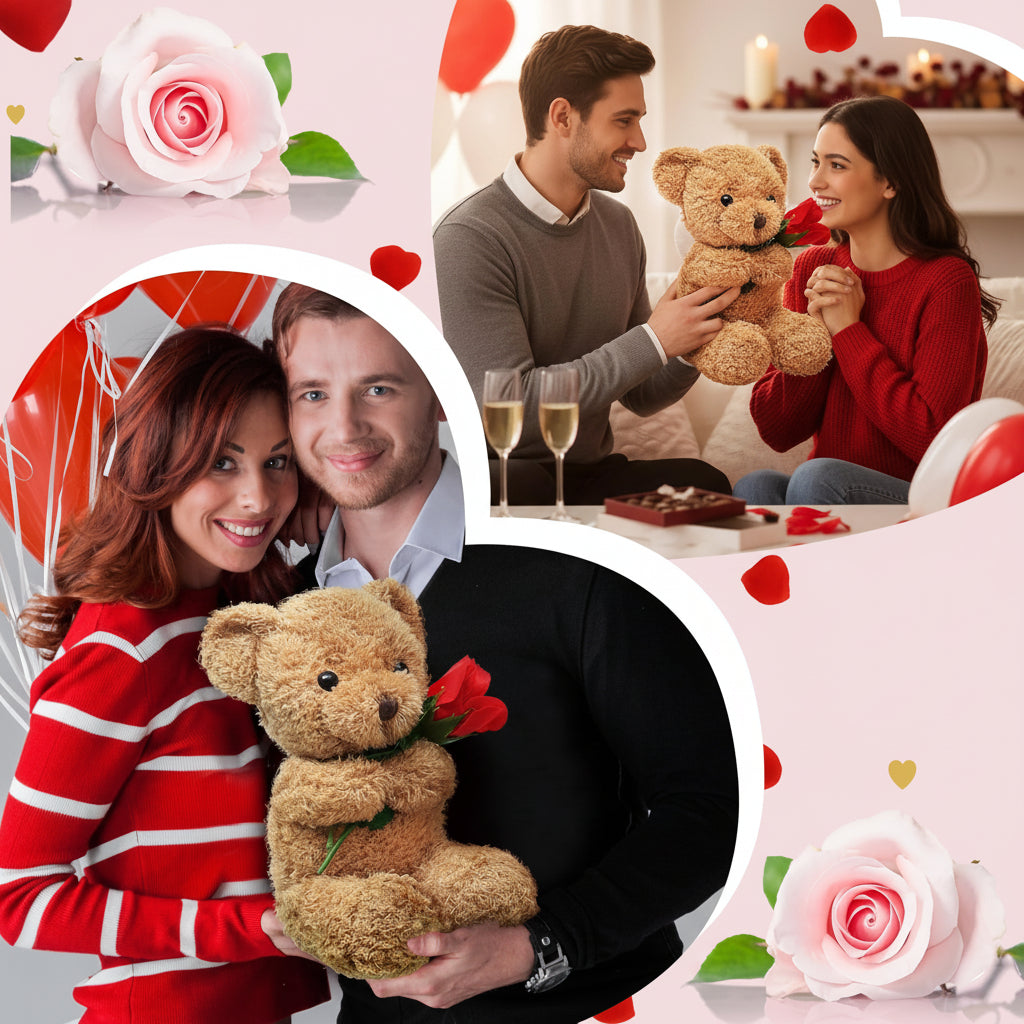 Huggable Rose Bear Plush Toy for Cherished Moments
