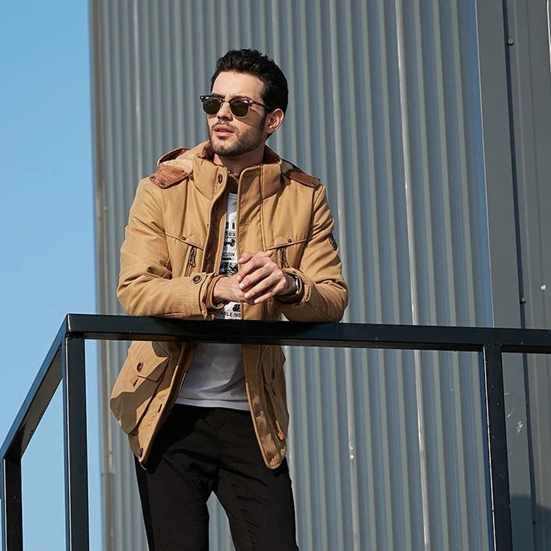 EcoGuard Thermal Men's Winter Coat with Waterproof Features