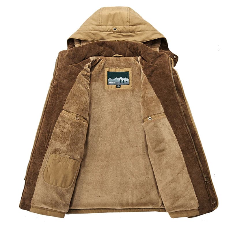 EcoGuard Thermal Men's Winter Coat with Waterproof Features