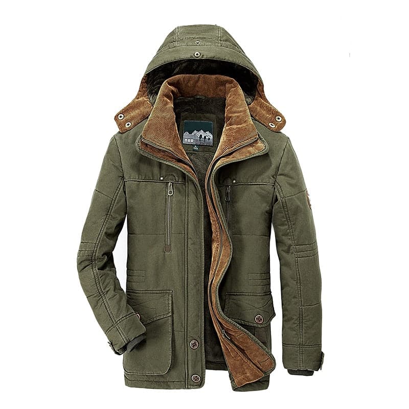 EcoGuard Thermal Men's Winter Coat with Waterproof Features