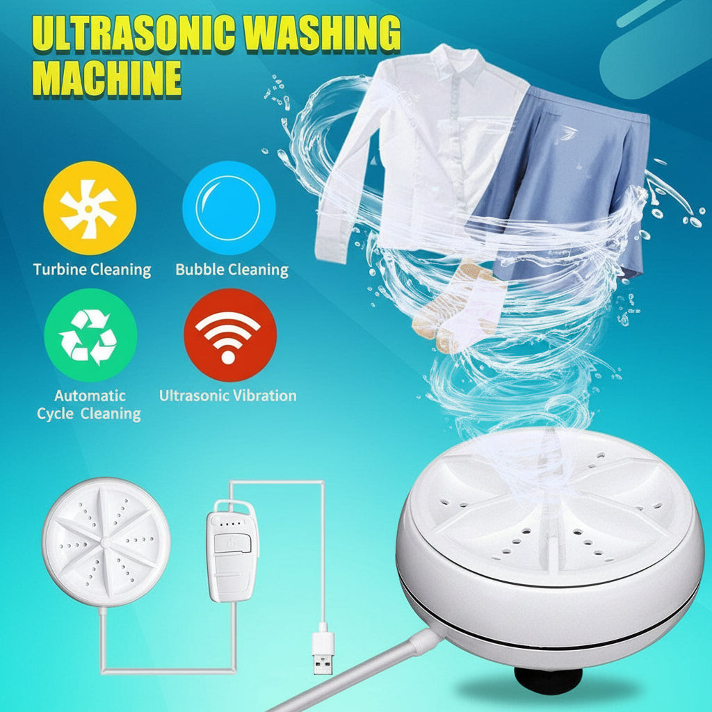 Compact USB Ultrasonic Fabric Cleaner for Travel and Everyday Use