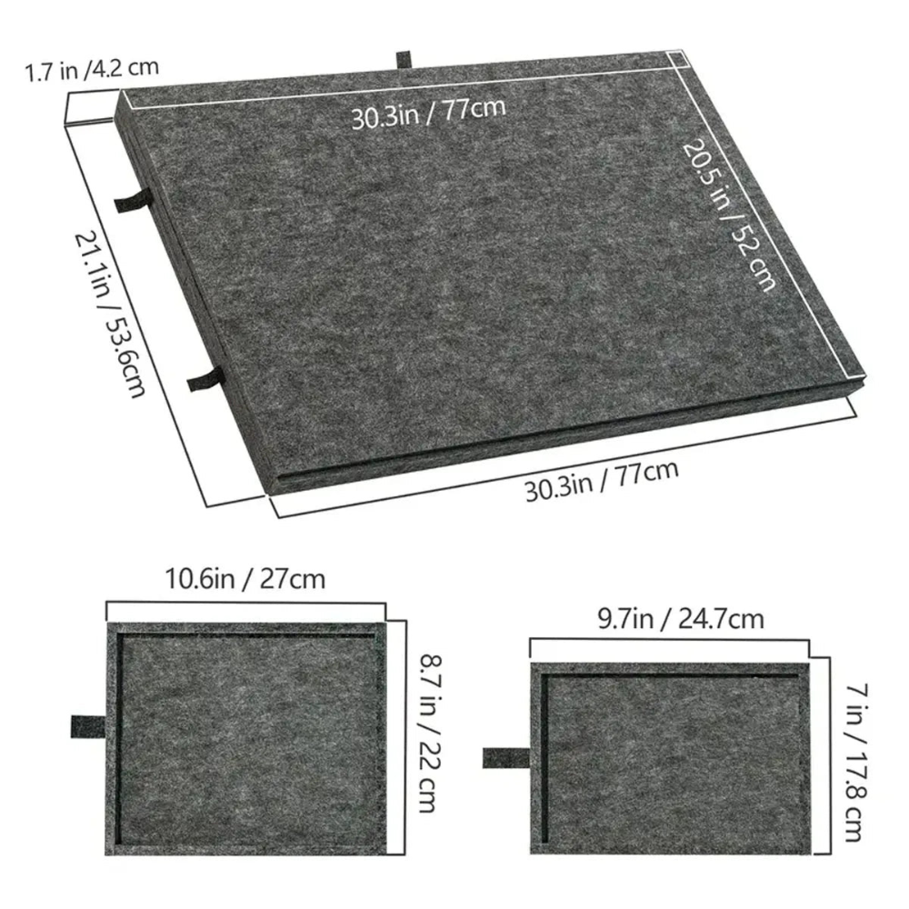 Versatile Puzzle Organizer with Adjustable Board and Drawers