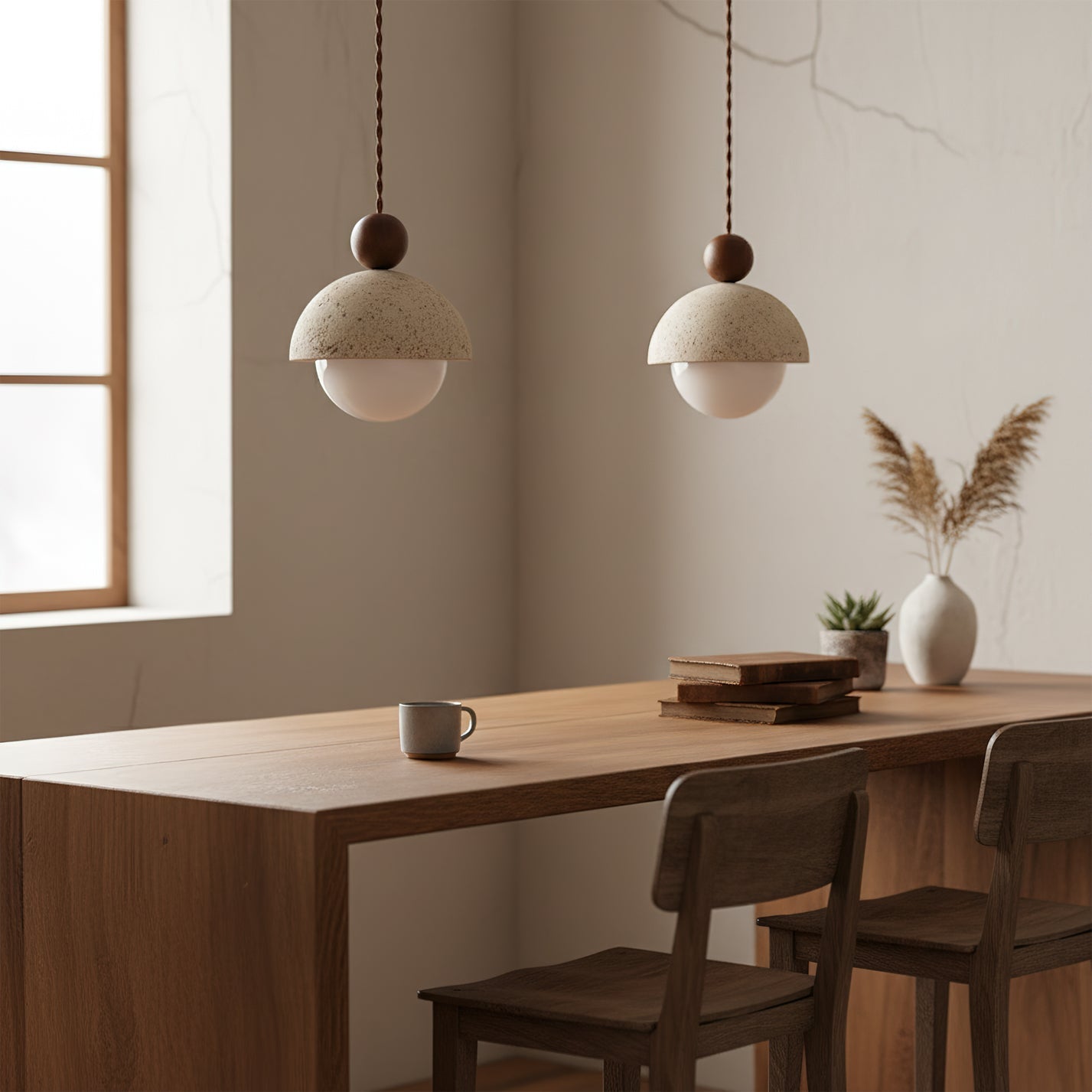 Modern Black Glass Pendant Light for Kitchen Decor
