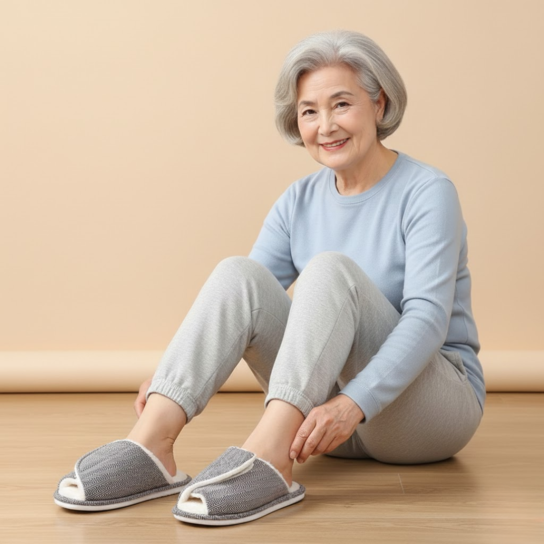 Non-Slip Adjustable Slippers for Seniors