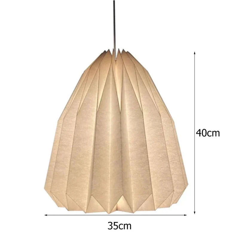 Modern Paper Lantern – Origami Foldable Hanging Lamp for Living Room & Bedroom | Minimalist, Scandinavian Design Light