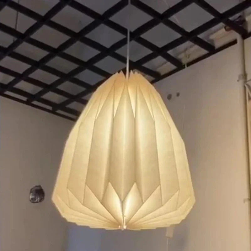 Modern Paper Lantern – Origami Foldable Hanging Lamp for Living Room & Bedroom | Minimalist, Scandinavian Design Light