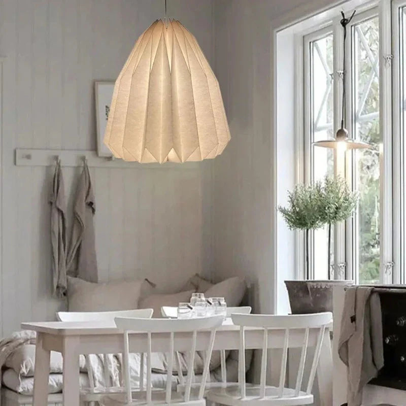 Modern Paper Lantern – Origami Foldable Hanging Lamp for Living Room & Bedroom | Minimalist, Scandinavian Design Light