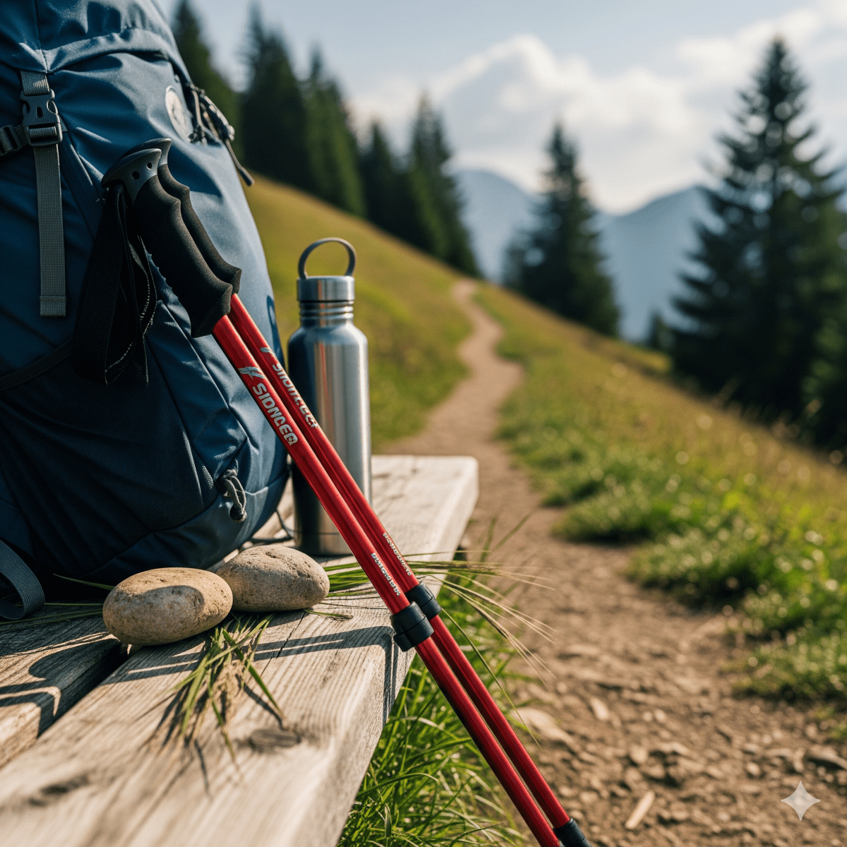 Lightweight Trekking Poles with Ergonomic Grips – Adjustable for Stability