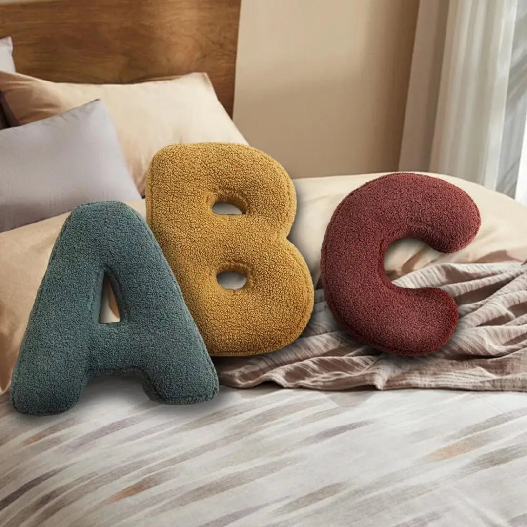 Personalized Velvet Letter Cushion for Chic Home Styling