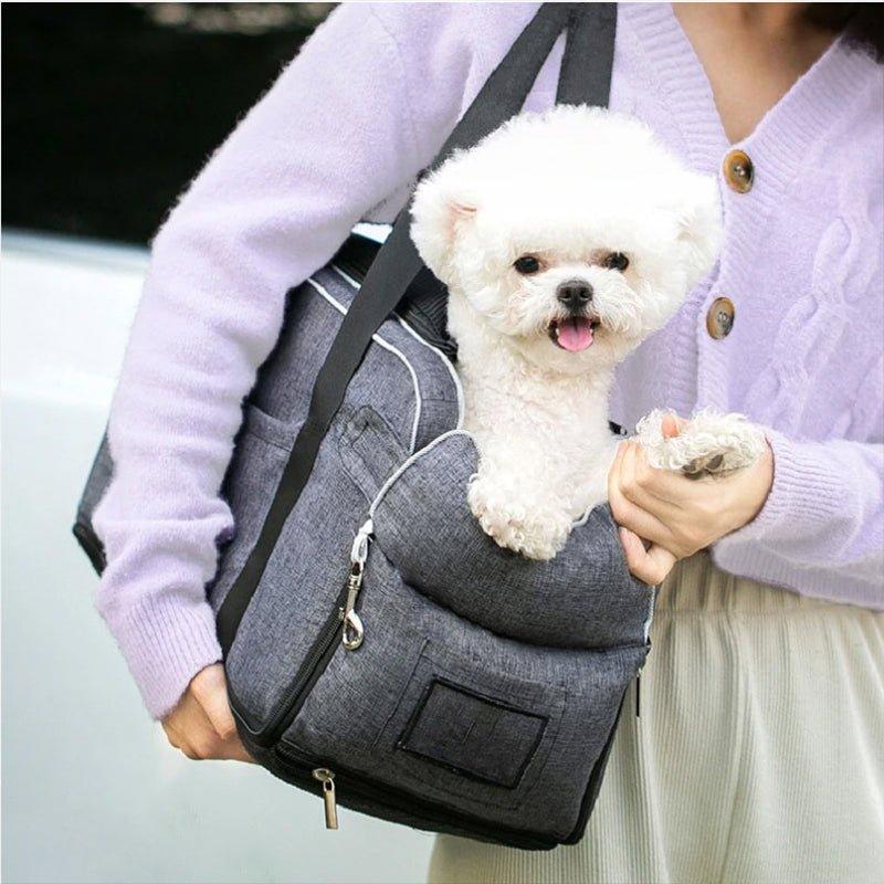 Chic Pet Travel Carrier with Safety Leash – Comfortable Journey Bag