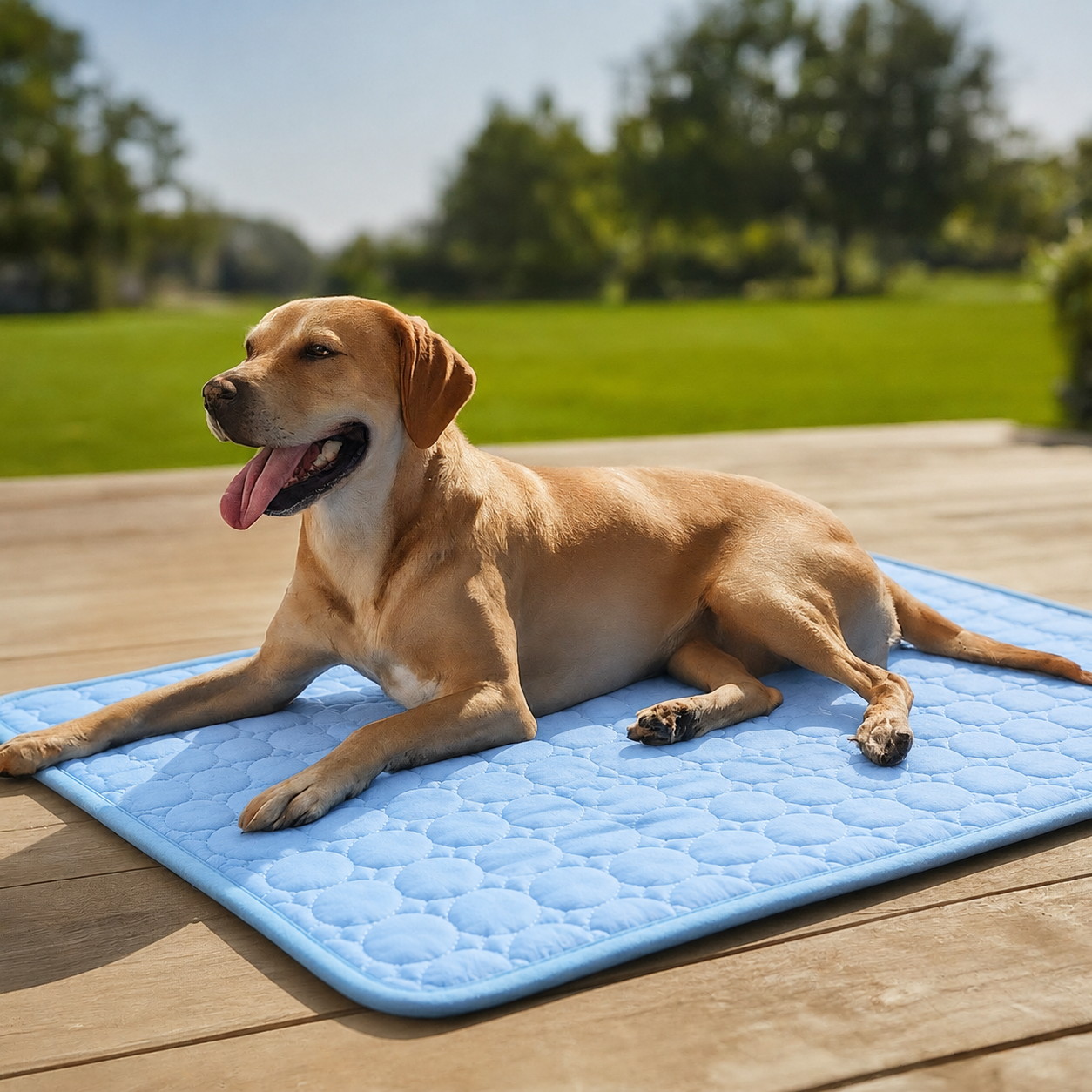 Cooling Dog Mat with Pressure-Activated Gel for Summer Comfort