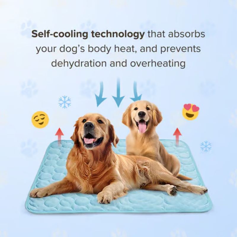 Cooling Dog Mat with Gel-Free Design | Easy Clean for Comfort