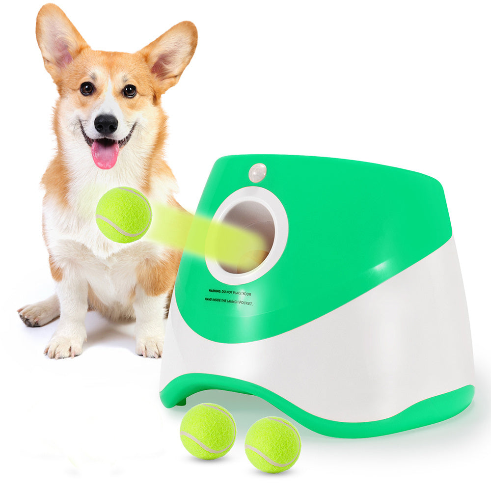 Interactive Dog Toy – Automatic Ball Launcher with Distance Adjustment