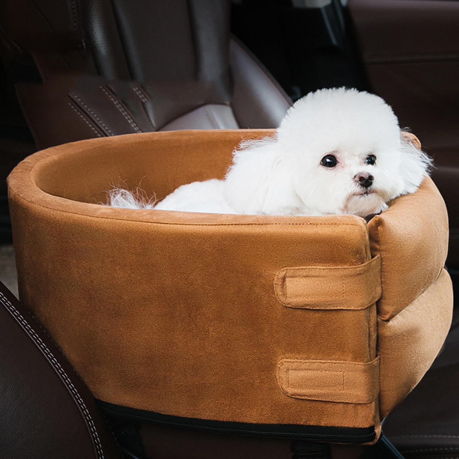 Soft Padded Pet Car Seat with Safety Harness – Travel Booster for Dogs and Cats